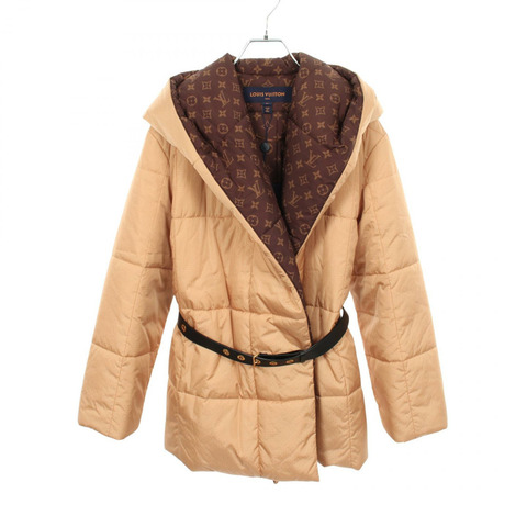 路易威登 Monogram 連帽絎縫夾克 其他夾克 RW222W E54 FNOW29 尼龍 米色 二手 女款