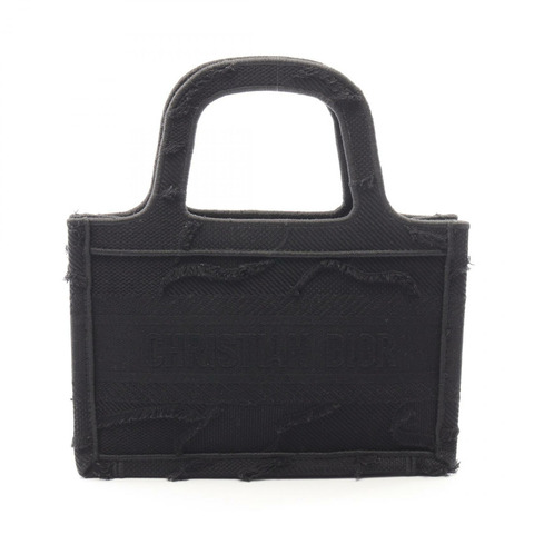 Christian Dior BOOK TOTE 迷你手提包 帆布 黑色 二手 女士 CD