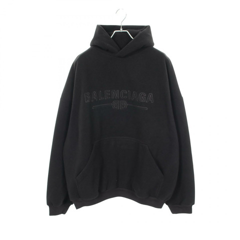 BALENCIAGA 連帽衫 821861 聚酯纖維 黑色 二手 男女通用