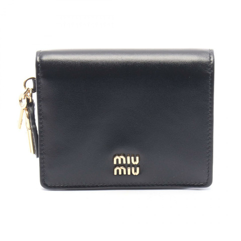 Miu Miu MATELASSE 雙折錢包 5MV2042IGAF0002 黑色真皮 全新 女士