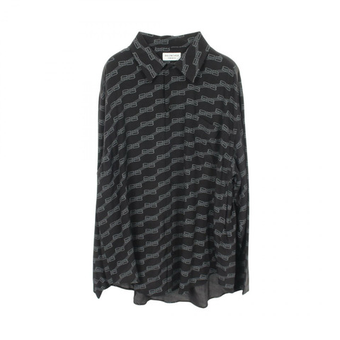 BALENCIAGA 其他黑色絲質男士上衣（二手）