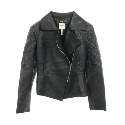 愛馬仕 (HERMES) 騎士夾克外套 Blouson #36 皮革鹿皮黑色二手女款