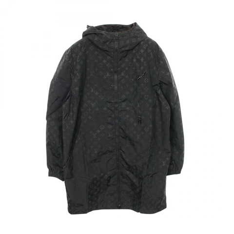 路易威登中長Monogram尼龍風衣，其他款式，黑色，二手男款