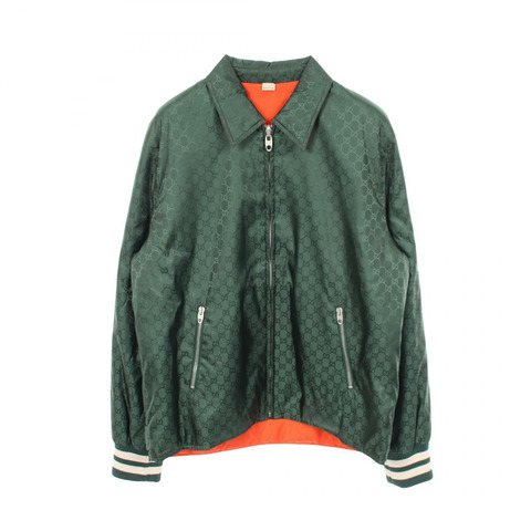GUCCI GG 尼龍 其他外套 654831 尼龍 綠色 橘色 二手 男款