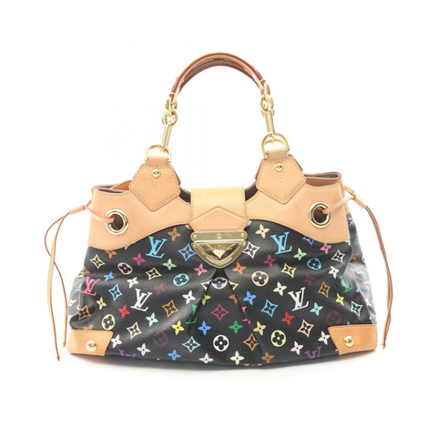 路易威登 Ursula Monogram Multicolor 黑色手提包 M40124 PVC塗層帆布皮革 黑色二手女士