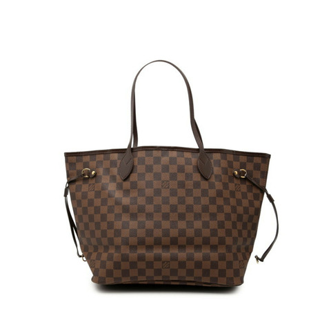 路易威登 Damier Neverfull MM 手提單肩包 N40599 棕色皮革 女士 LOUIS VUITTON