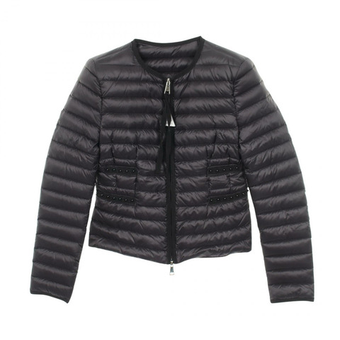 MONCLER BAILLET 無領羽絨衣 尼龍 黑色 二手 女款