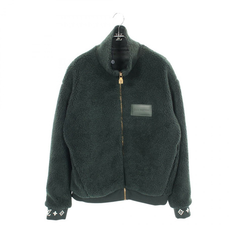 路易威登皮革貼片抓絨外套 其他外套 RM261MJ TDK HSY42W 聚酯纖維 綠色 二手 女款