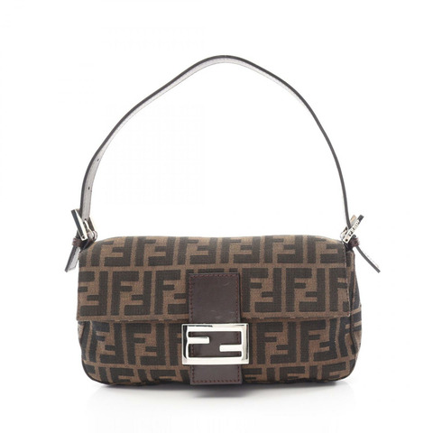 FENDI Zucca mamma 水桶包，帆布皮革材質，棕色，二手女款