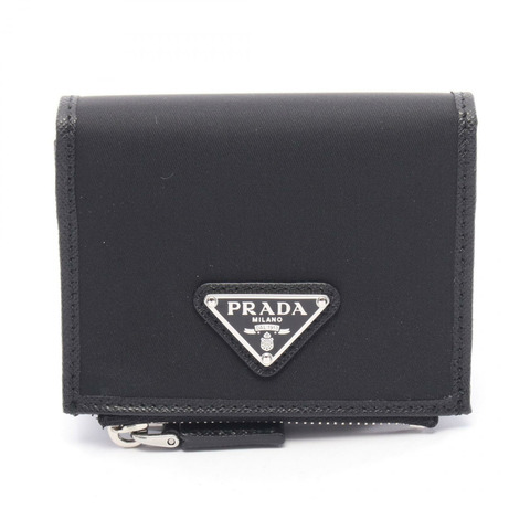 PRADA Re-Nylon 雙折皮夾 2MC1282DMHF0002 尼龍皮革 黑色 全新 女士