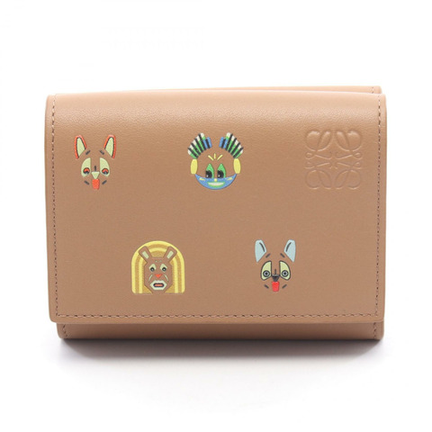 LOEWE 未來主義貓咪三折錢包 C643TR2X54 皮革 棕色 多色 新款 女士