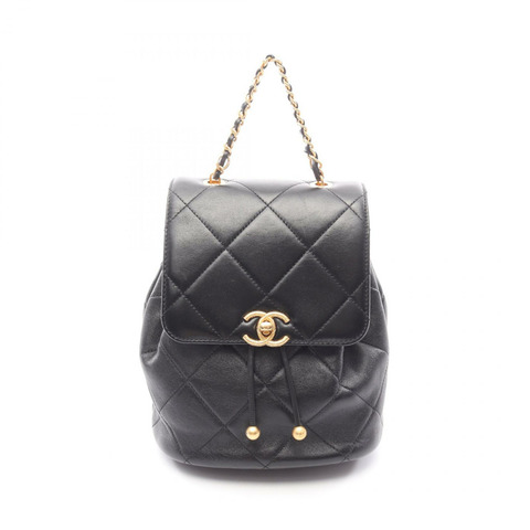 香奈兒 (CHANEL) CHANEL19 雙肩包/背包，羊皮材質，黑色，二手，女士，金色五金