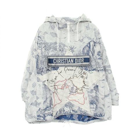 Dior Around the World Anorak Jacket Mountain Hoodie with Hood Other jackets polymer Gray Blue Used mens