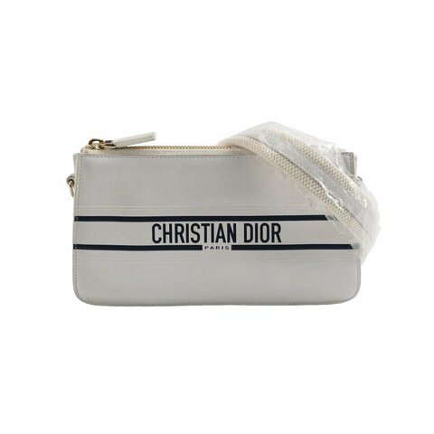 Dior Vibe中型牛皮拼色字母Logo單肩包