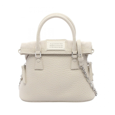 Maison Margiela 5AC Micro 2WAY 手提包 S56WG0081 白色皮革 二手 女士