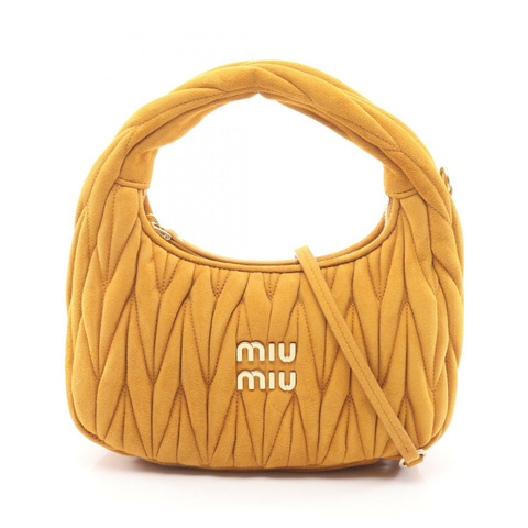 Miu Miu Wonder Matelass 2WAY 單肩手提包 5BC125 棕色麂皮 二手 女士