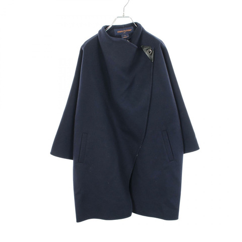 路易威登雙面垂褶大衣 其他款式 RW242WB QWE FRMA27 羊毛 海軍藍 二手 女款