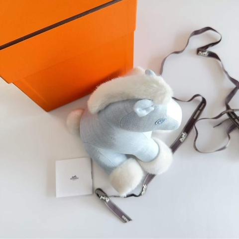 Hermes 愛馬仕 Baby Hermy. 小馬玩偶 天空藍