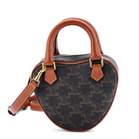 CÉLINE Heart Monogram Triomphe Canvas 凱旋門老花愛心型單肩包