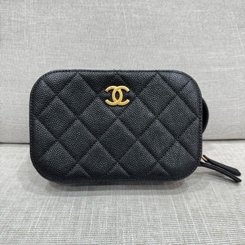 JK國際二手精品✨Chanel荔枝黑金相機包