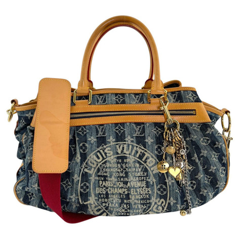 路易威登 (LOUIS VUITTON) Monogram Denim Cavalier GM M95336 手提包 藍色 女士