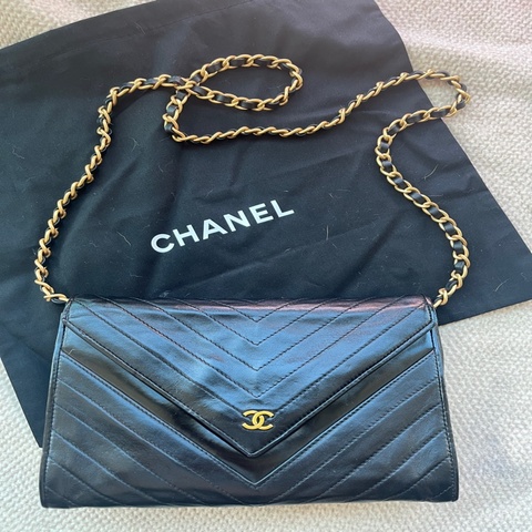 Chanel vintage 香奈兒極美極稀少山形紋信封包