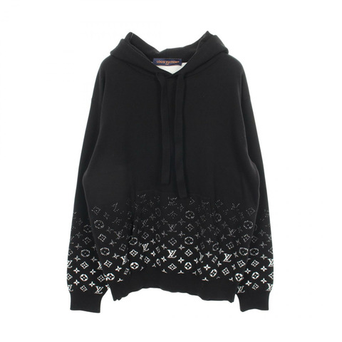 路易威登 Monogram 漸變連帽衫 RM241Q USO HQN43W 純棉 黑色 二手 #M
