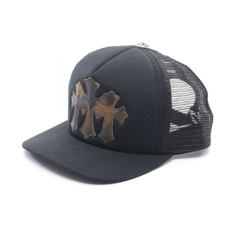 鉻心牌 3 Cemetery Cross Patch Camouflage Tracker Mesh cap cotton Black Multicolor Used mens