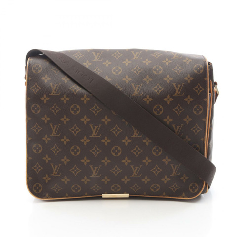 路易威登 Abbesses 斜背包 M45257 Monogram 皮革 棕色 二手