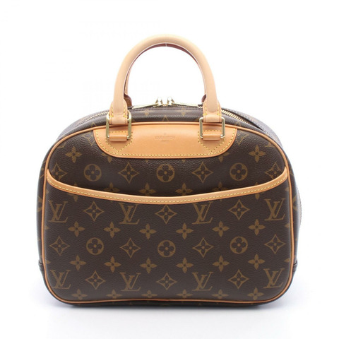 路易威登 Trouville 手提包 M42228 Monogram 皮革棕色二手女士