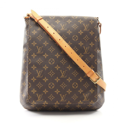 路易威登 Musette 單肩斜背包 M51256 Monogram 皮革 棕色 二手