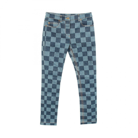 路易威登 Damier 牛仔褲 #36 FHPA080UY 棉質海軍藍二手女 LV