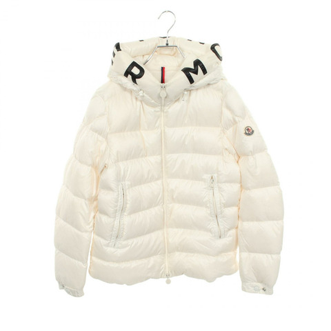 MONCLER SALZMAN 連帽羽絨外套 1A00009 尼龍 白色 二手 男款