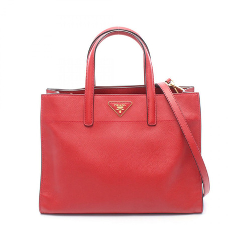 PRADA SAFFIANO SOFT 肩挎斜背包 BN2603 紅色皮革 二手 女士