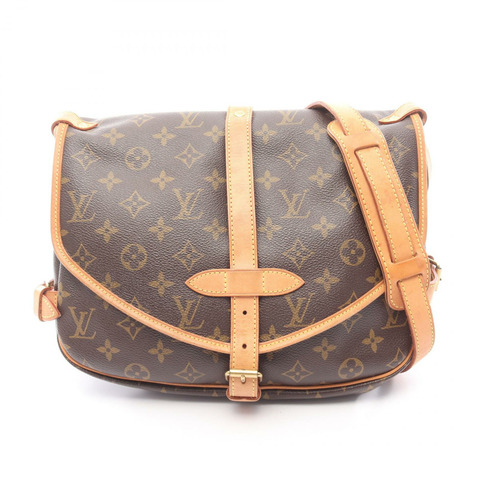 路易威登 Saumur 30 肩挎包 M42256 Monogram 皮革 棕色 LV