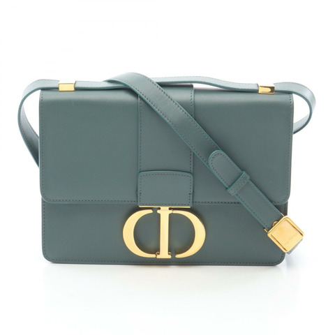 Christian Dior 30 MONTAIGNE 肩斜背包 M9203UMOS 皮革 綠色 二手