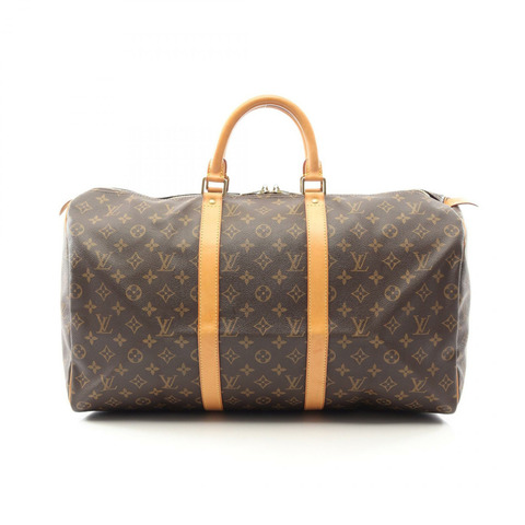 路易威登 Keepall 50 手提包 M41426 Monogram 帆布皮革棕色二手