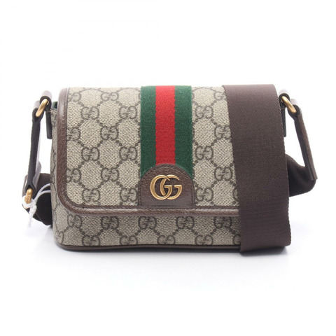 GUCCI Ophidia GG Supreme 單肩包 838599FAEOF9745 PVC塗層帆布皮革 米棕色 全新 女士