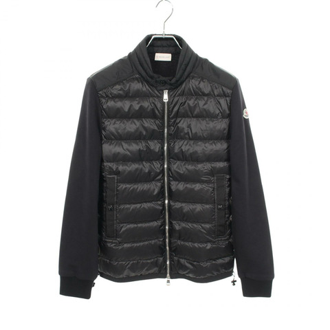 MONCLER 8416800 尼龍棉混紡黑色男士羽絨外套（二手）