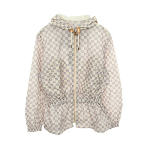 路易威登 Damier 連帽衫（Damier Azur）其他外套 RW262WW 538 FVOW16 尼龍 白色 海軍藍 二手 女款