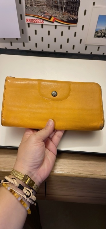 Longchamp小羊皮皮夾