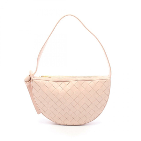 BOTTEGA VENETA Intrecciato Mini Sunrise 手提包 763747 羊皮粉紅 二手 女士