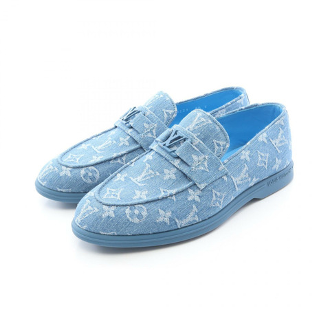 路易威登 Estate Monogram Denim 樂福鞋，藍色，二手男鞋