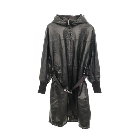 PRADA 納帕皮連帽外套 其他款式 56A014 黑色二手女款