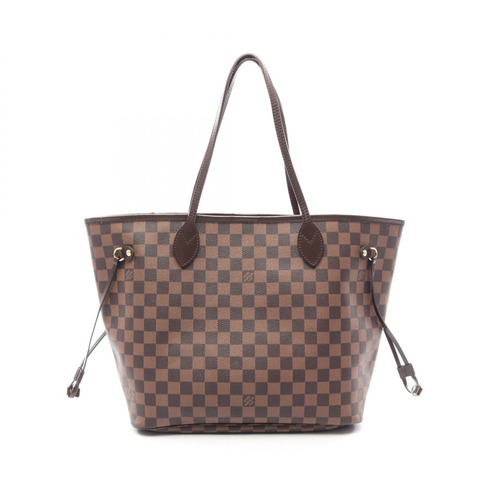路易威登 Neverfull MM 肩背手提包 N51105 Damier 帆布 Ebene 二手 LV