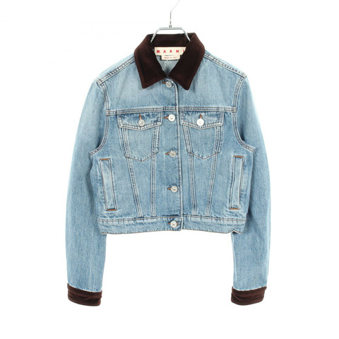 MARNI 牛仔外套 JKJD0392SQ 棉質藍棕色二手女款