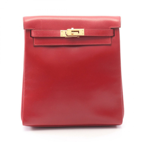 愛馬仕 Kelly a dos PM 雙肩包 C Box 小牛皮 Rouge vif 二手 GHW