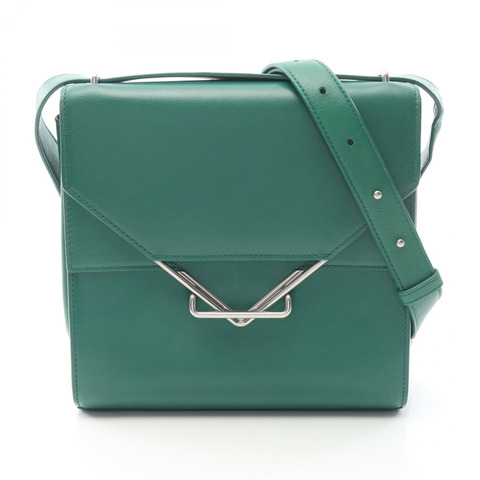 BOTTEGA VENETA 女士斜背包 652391 皮革 綠色 二手