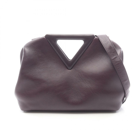 BOTTEGA VENETA Point 中型 2WAY 單肩包 652446 紫色皮革 二手 女士