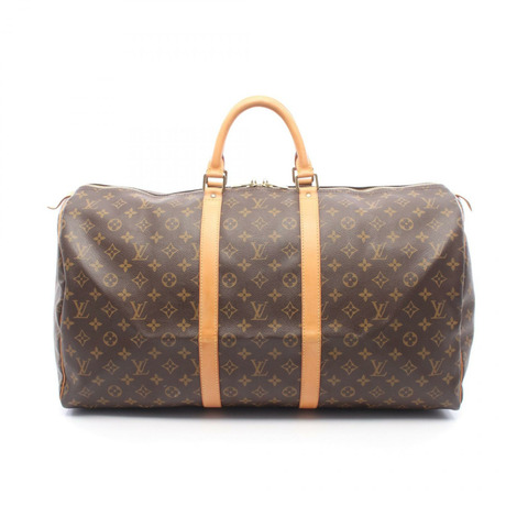 路易威登 Keepall 55 旅行手提包 M41424 Monogram 皮革 棕色 二手
